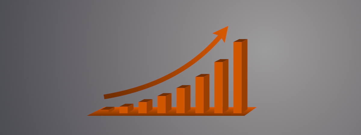 Graph shows steady growth of website traffic due to Search Engine Optimisation