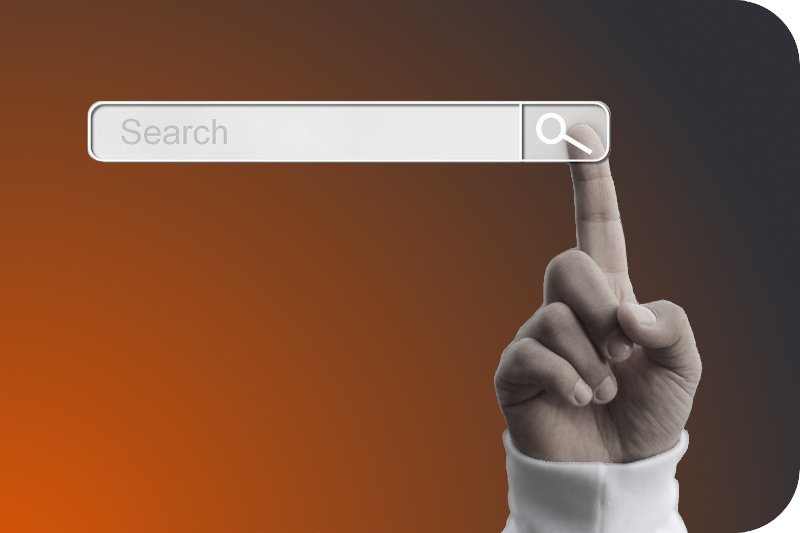 Hand clicks on Internet Search icon - the time when your website needs SEO