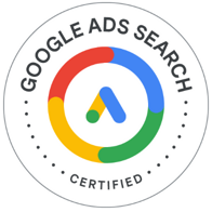 Badge shows we're Google Ads certified, ensuring you get the best of PPC advice. 